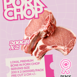 Bone in Pork Chop - LOKAL PREMIUM (400 GR) 200GR X 2 (STEAK CUT)