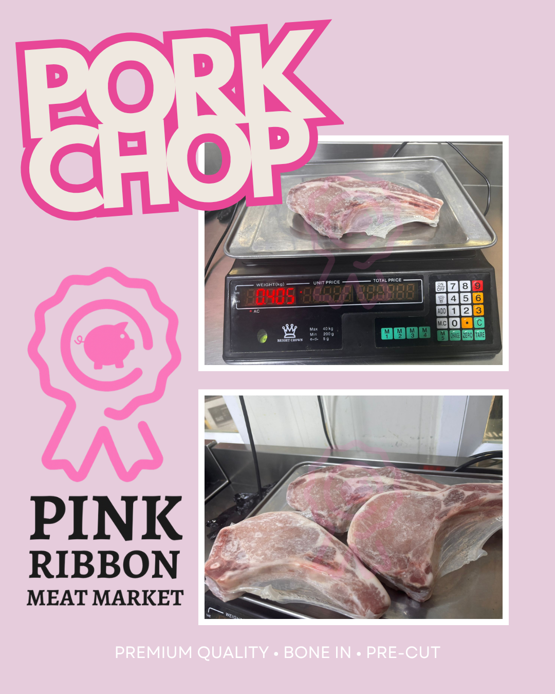 Bone in Pork Chop - LOKAL PREMIUM (400 GR) 200GR X 2 (STEAK CUT) - Image 2