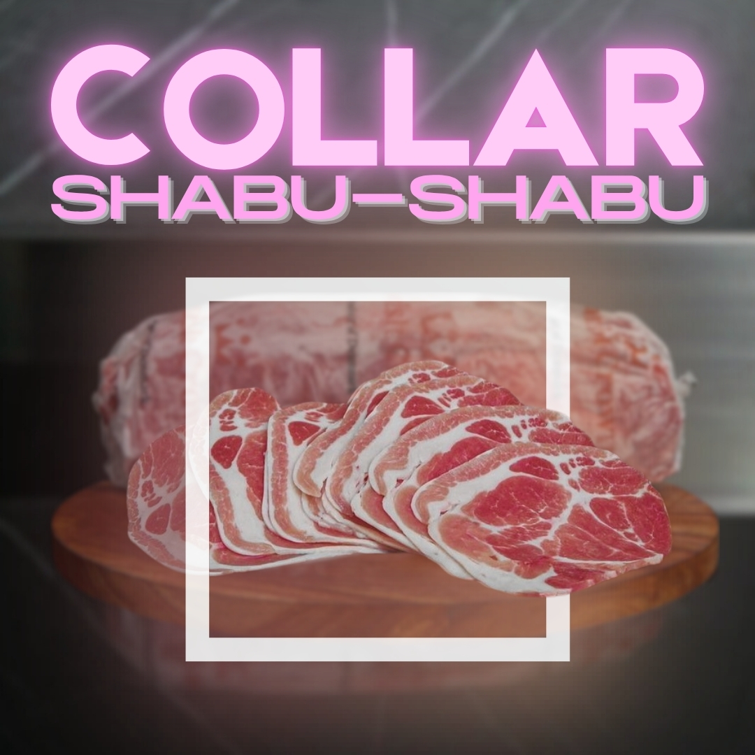 Kapsim Kembang (Pork Neck / Collar) - Import (SHABU SLICE)